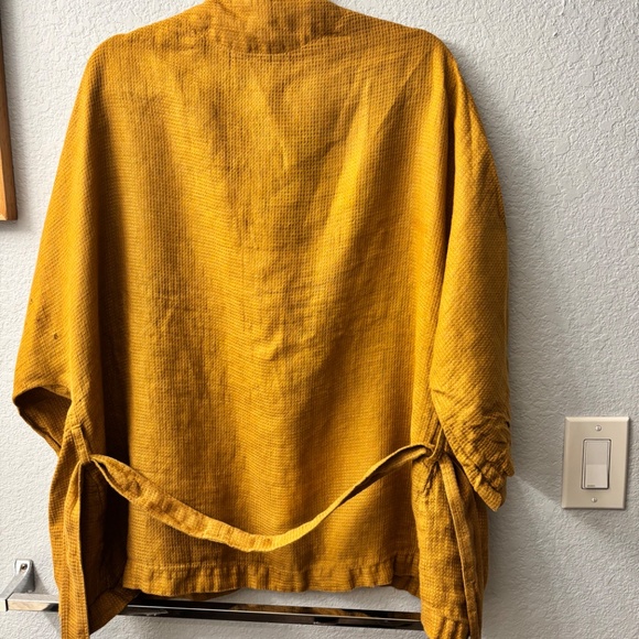 Linenfox Rene Waffle Linen Jacket-S-M - Picture 2 of 6